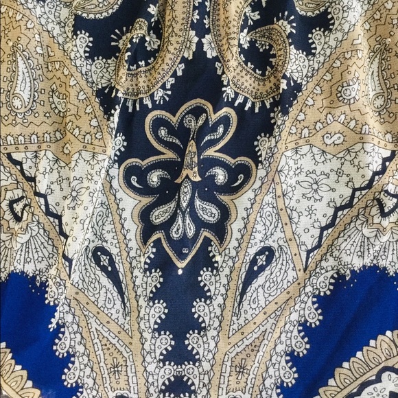 INC Blue/White Sheer Blouse - Picture 3 of 5